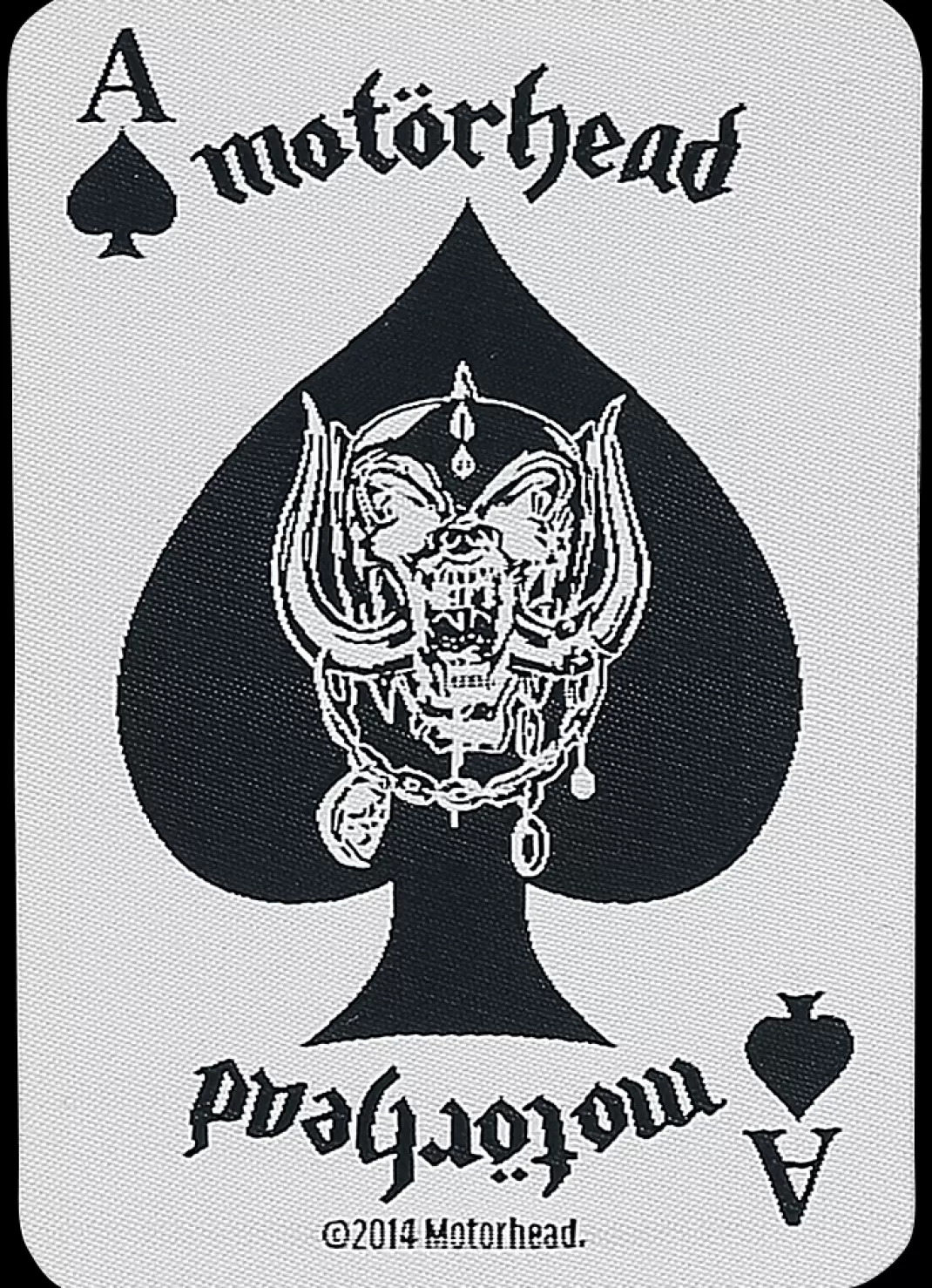 Ace Of Spades Card Patch White-Black By Motorhead^Motörhead Clearance