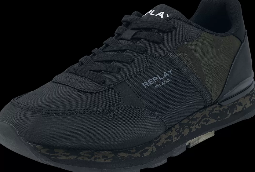 Men Replay Footwear Arthur Sneakers Black By