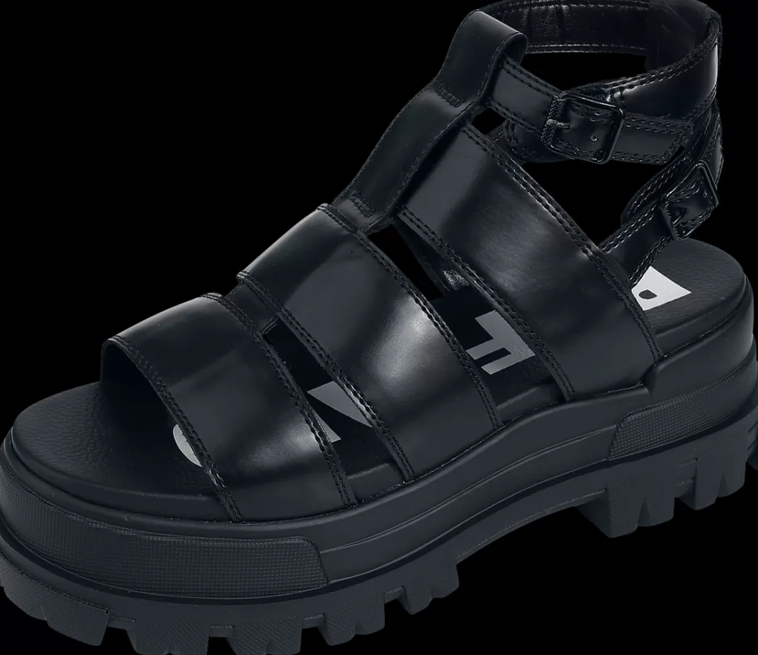 Women Buffalo Aspha Gld Sandal Black By