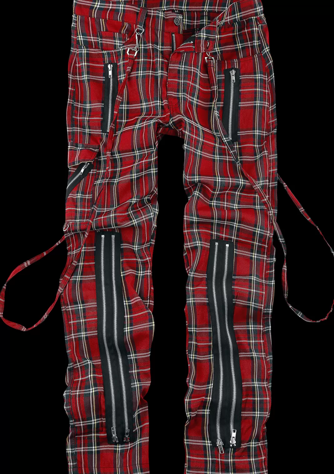 Men Banned Avengence Check Cloth Trousers Red By Alternative