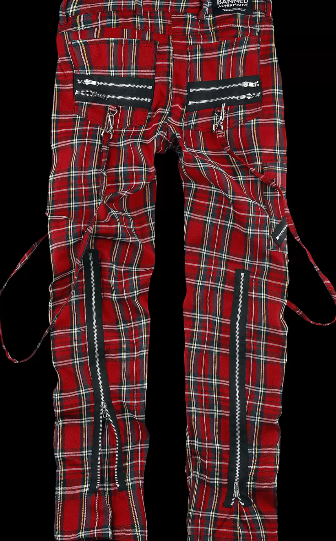 Men Banned Avengence Check Cloth Trousers Red By Alternative