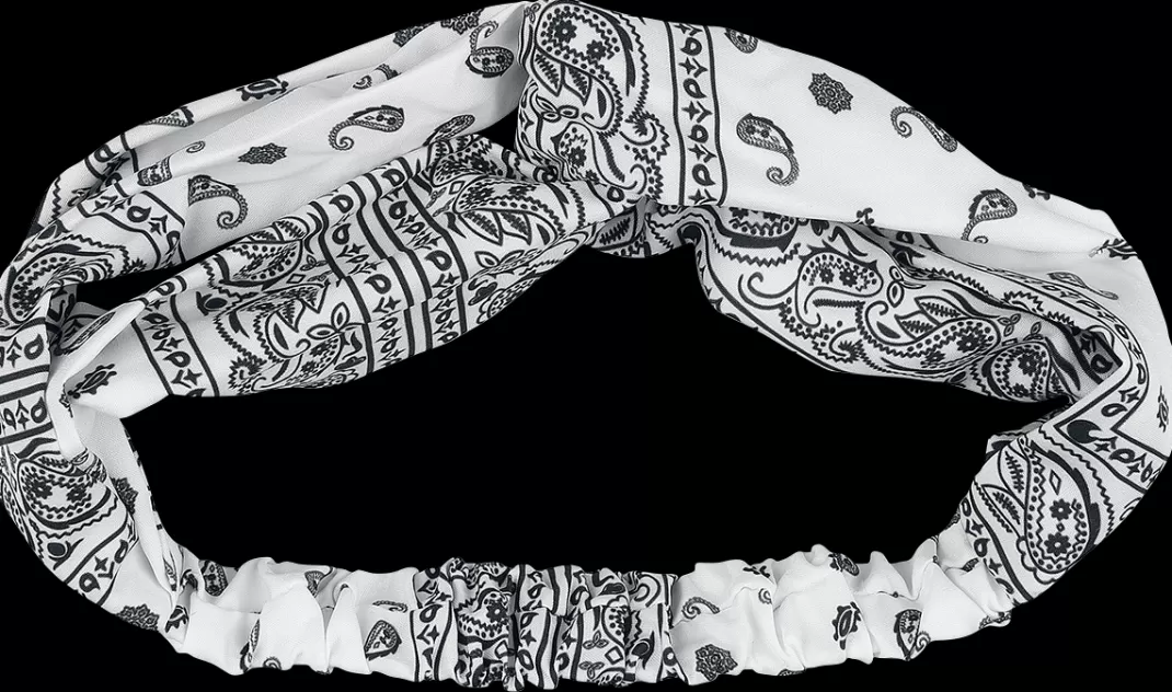 Bandana Print Headband 2-Pack Hairband Black-White By^Urban Classics Outlet