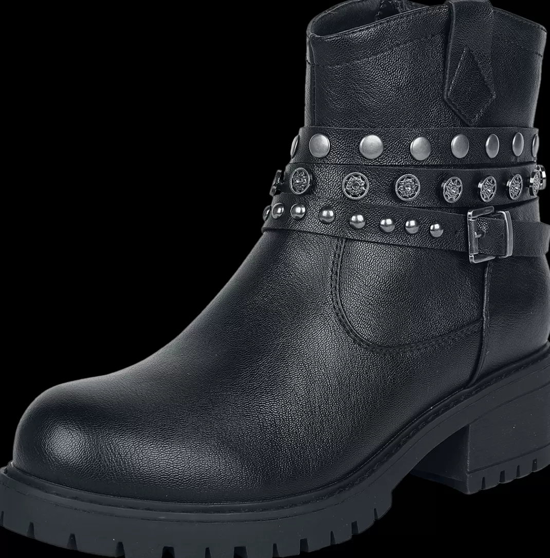 Biker Boot Black By Black Premium By Emp^* Best Sale