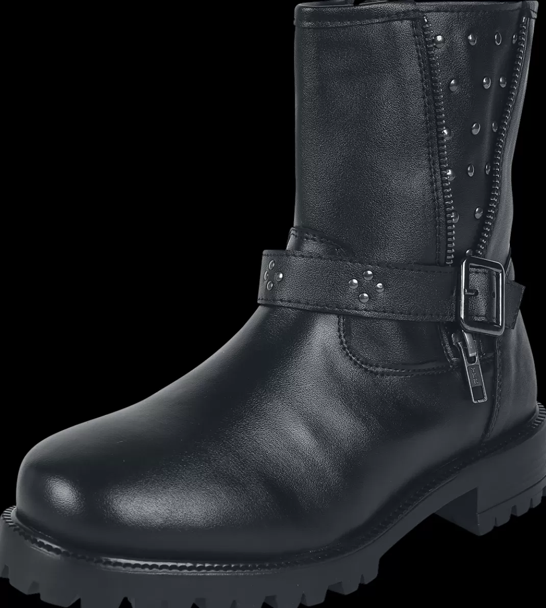 Biker Boot Black By Black Premium By Emp^* Best