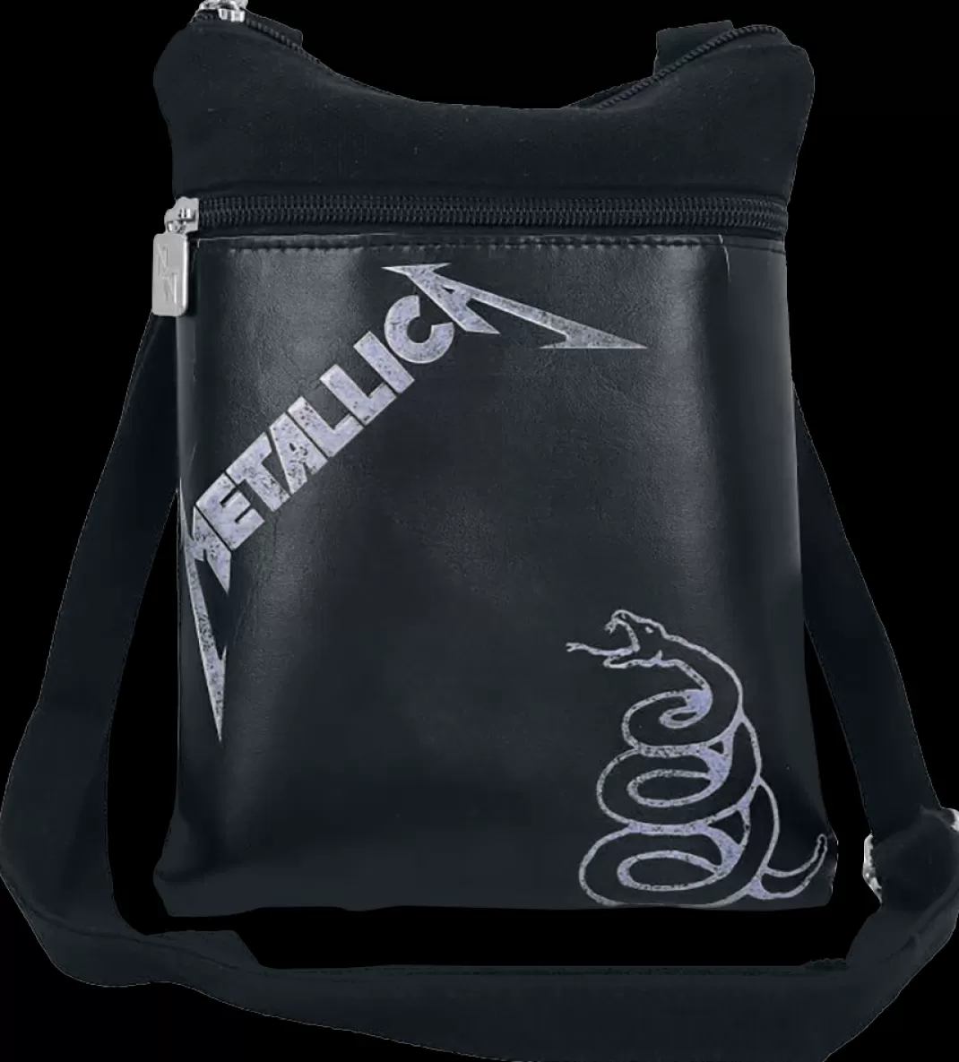 Men Metallica Black Album Shoulder Bag Black-White By