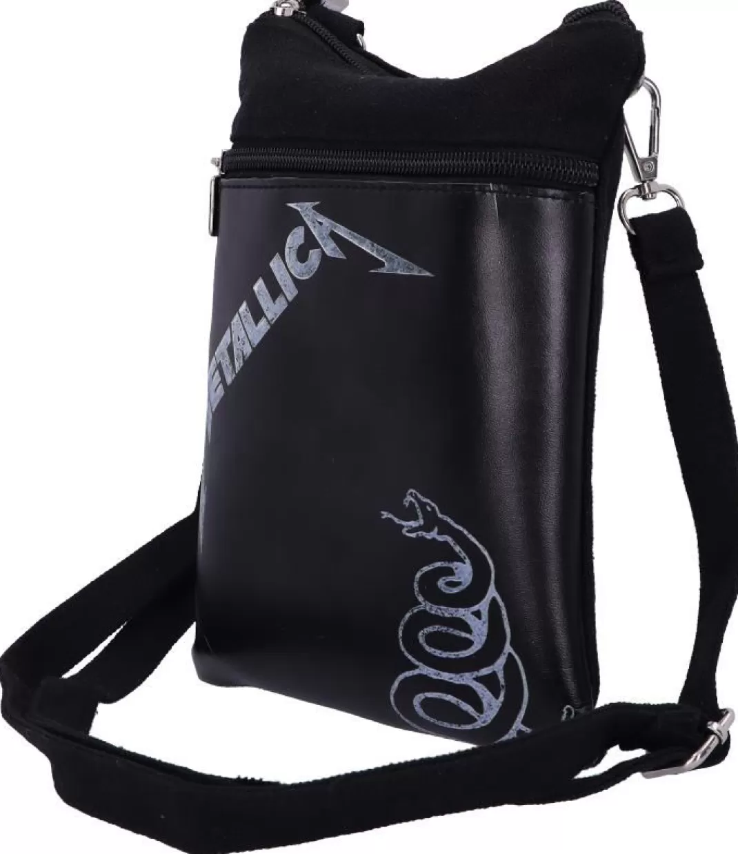 Men Metallica Black Album Shoulder Bag Black-White By