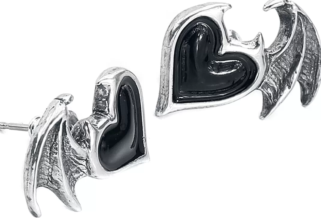 Blacksoul Earring Set Silver-Coloured By^Alchemy Gothic Clearance