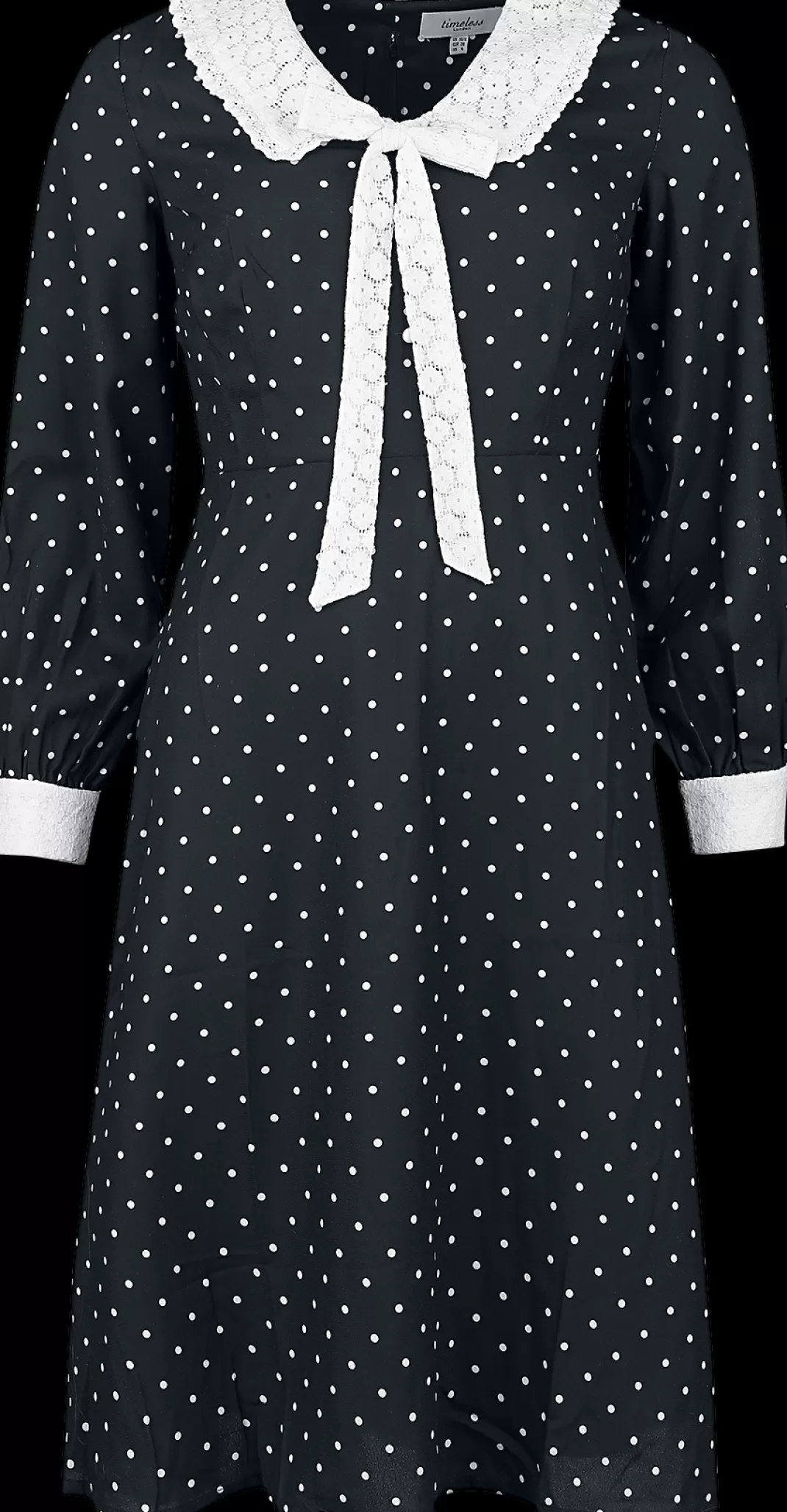 Bow-Front Dress Medium-Length Dress Black-White By^Timeless London Best