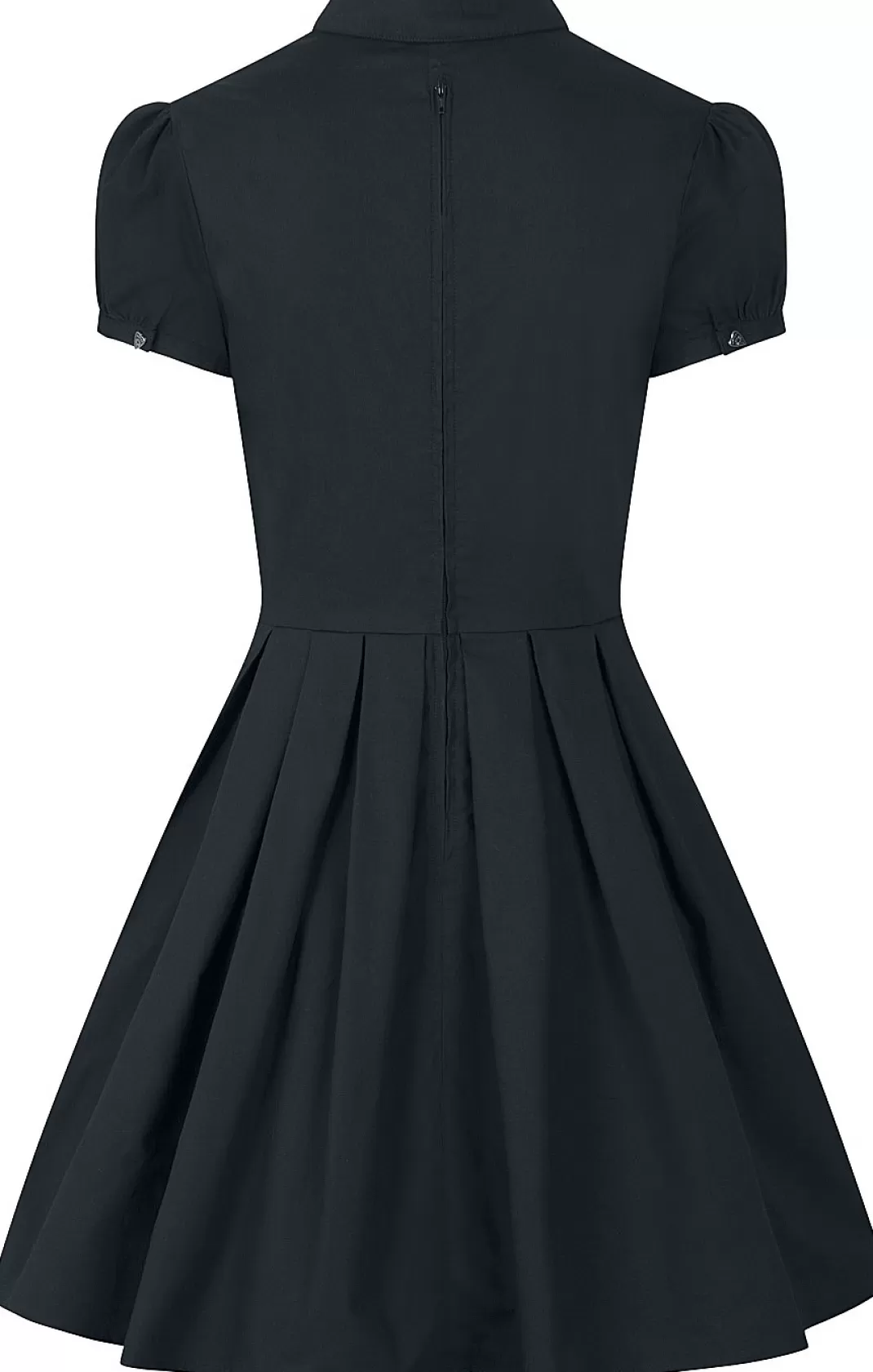 Button Heart Medium-Length Dress Black By^Hell Bunny Cheap