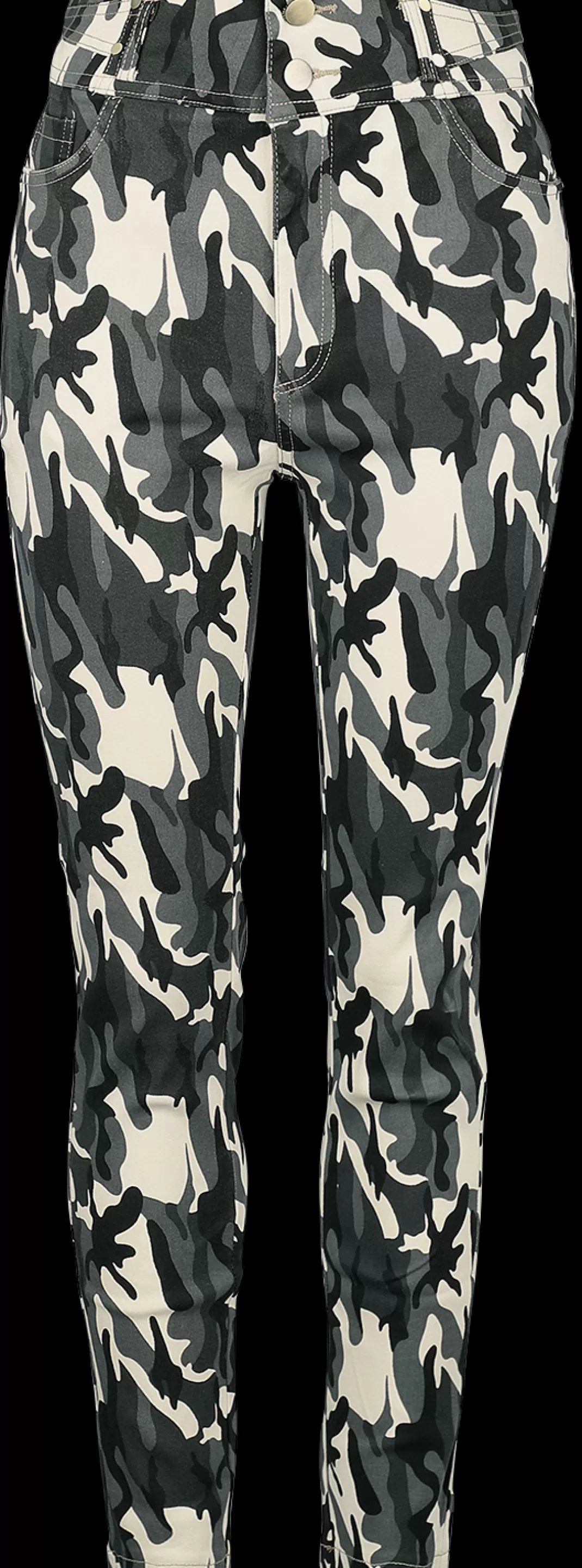 Camouflage Stretch Skinny Jeans Jeans Multicolour By^QED London Sale