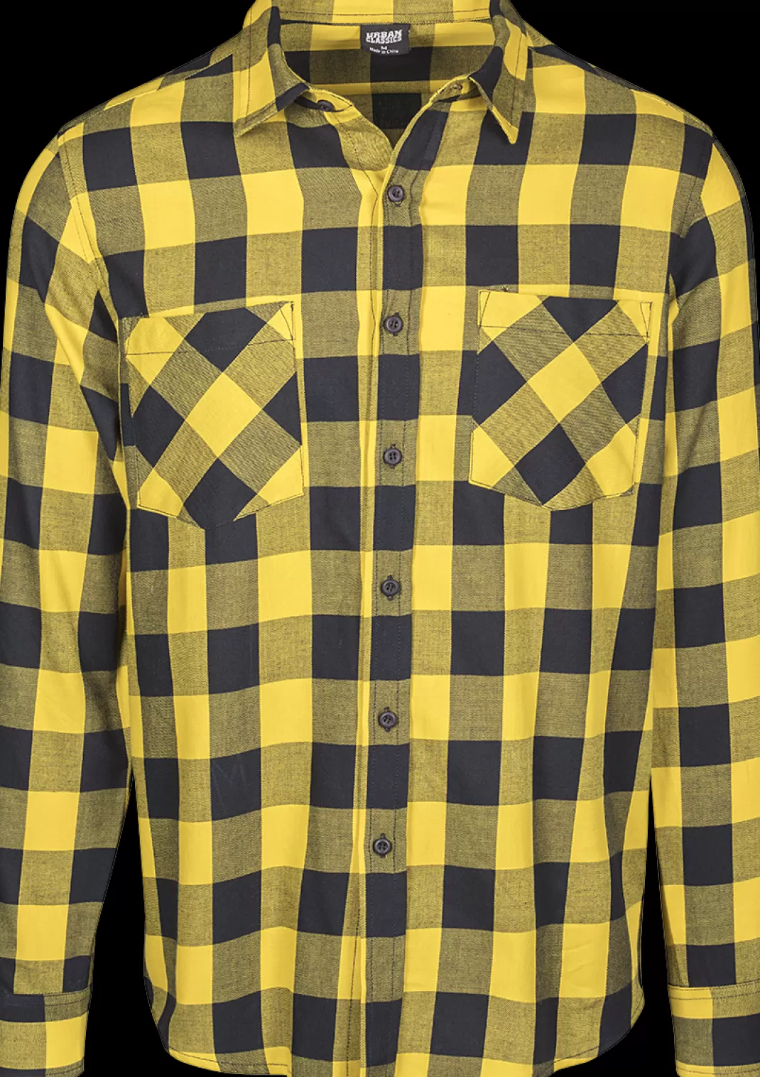 Checked Flannel Shirt Flanel Shirt Black-Yellow By^Urban Classics Best