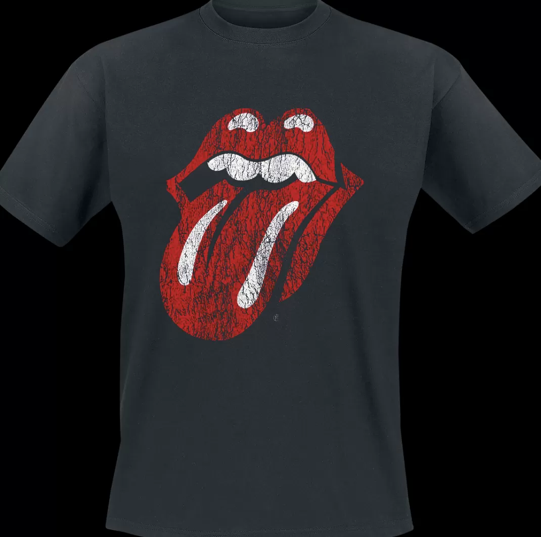 Men Rolling Stones, The Classic Tongue T-Shirt Black By The Rolling Stones