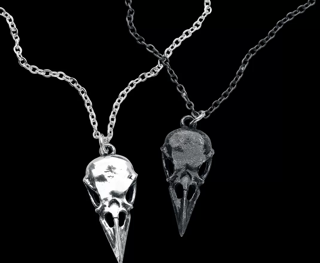 Coeur Crane Necklace Necklace Black-Silver By^Alchemy Gothic Best Sale