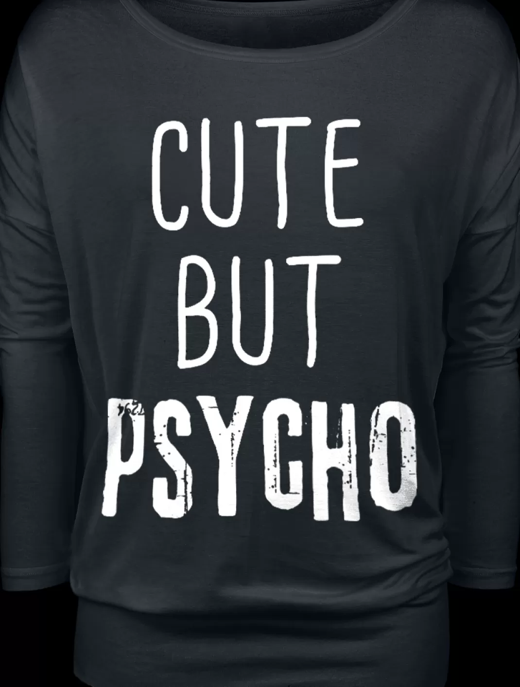 Long-Sleeve Shirt Black^Cute But Psycho Discount