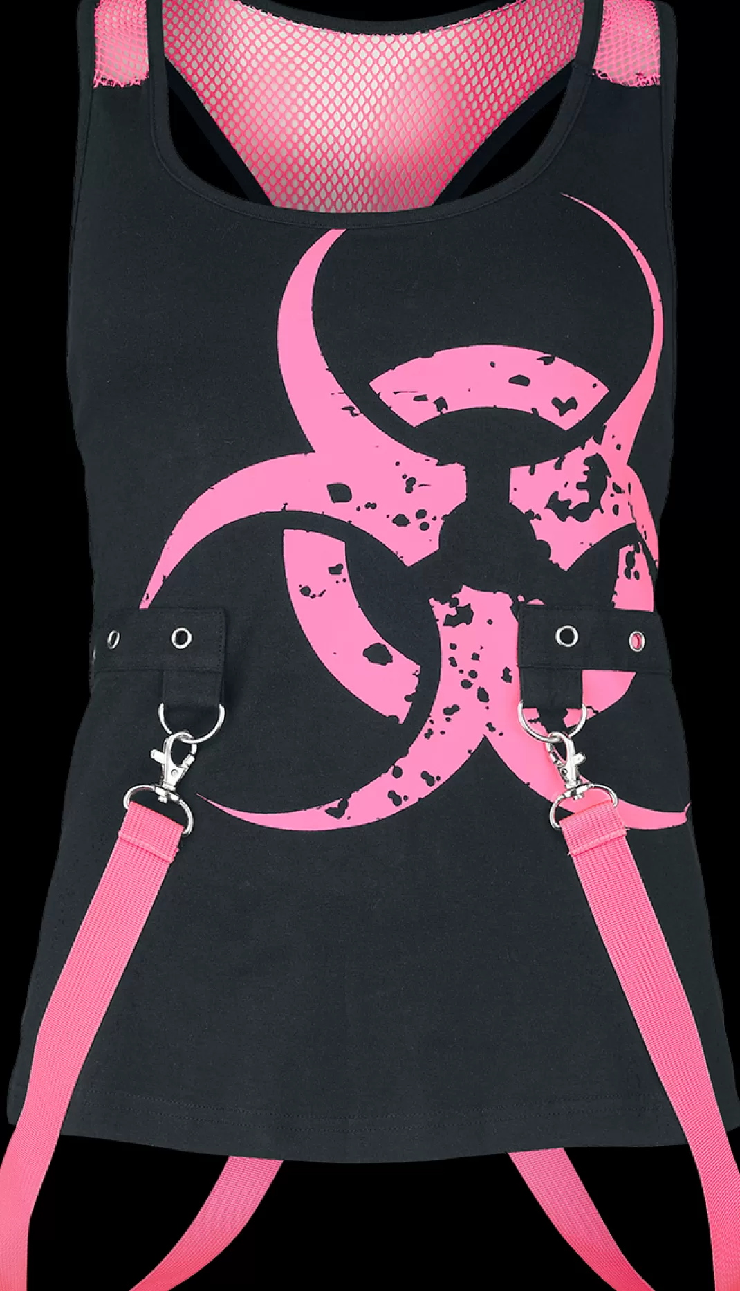 Danger Zone Top Top Black-Pink By^Poizen Industries Clearance