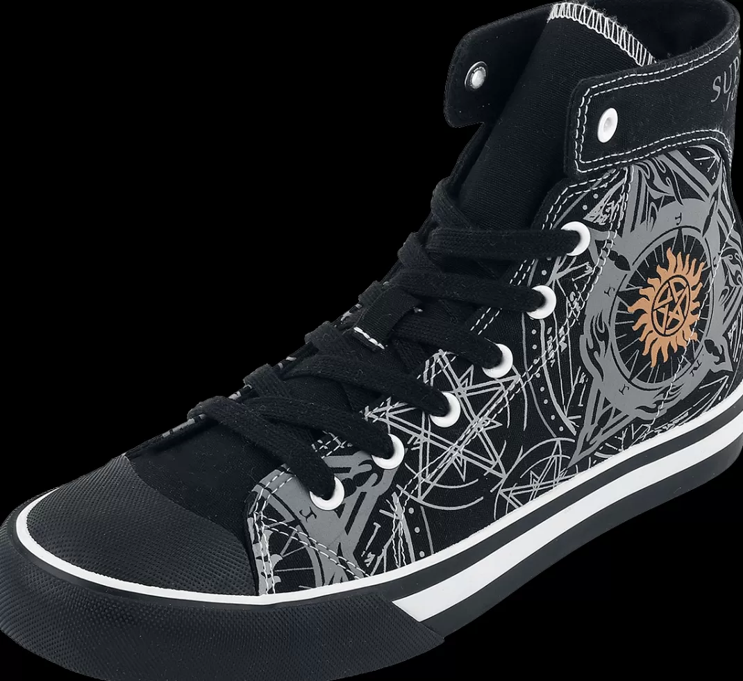 Women Supernatural Devil's Trap Sneakers High Black By