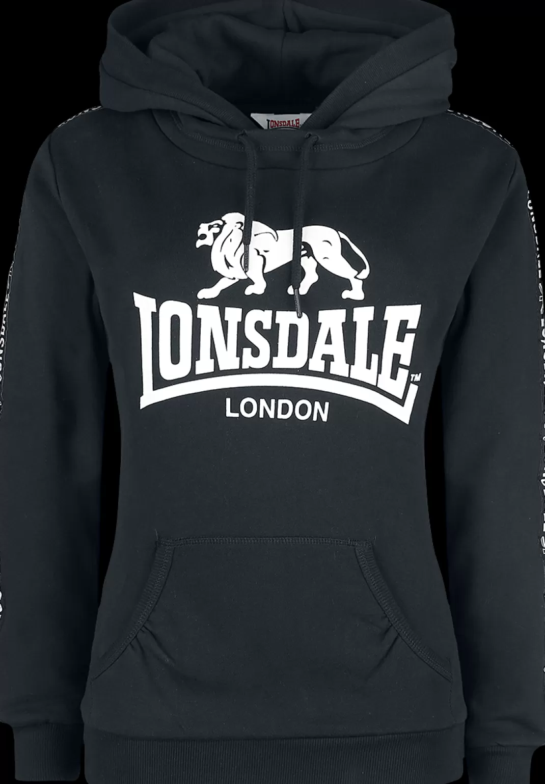 Dihewyd Hooded Sweater Black By^Lonsdale London Fashion