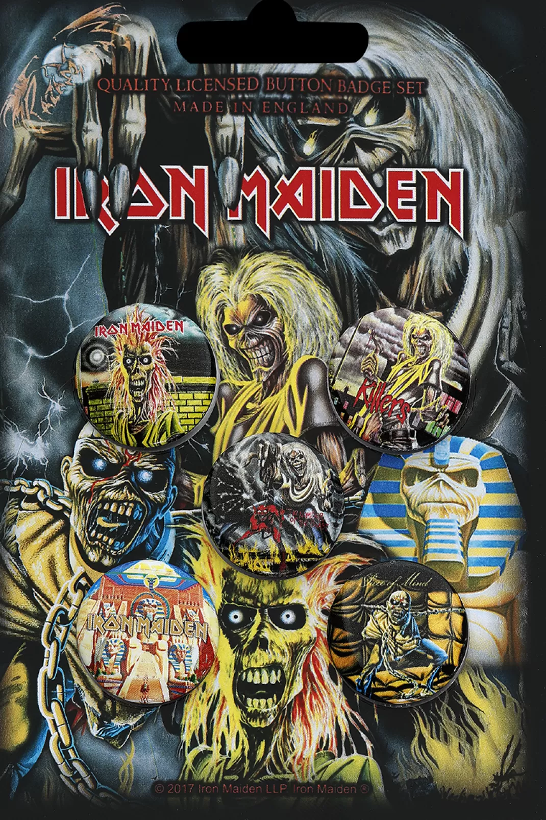 Early Albums Badge Multicolour By^Iron Maiden New