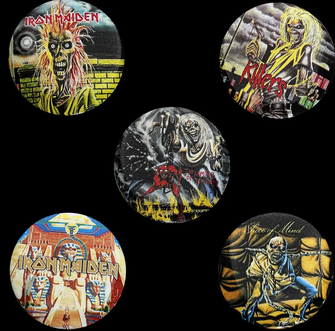 Early Albums Badge Multicolour By^Iron Maiden New