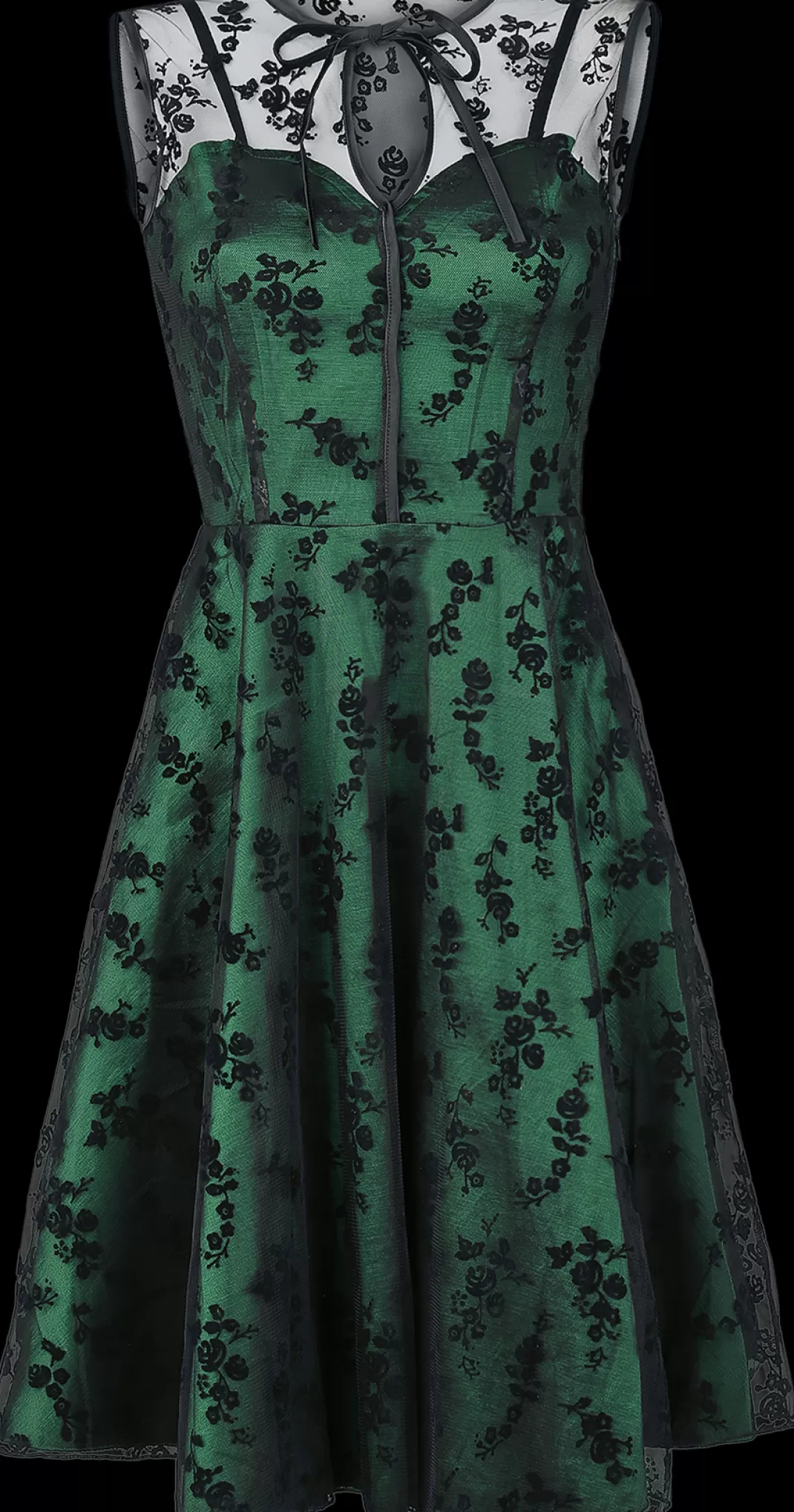 Emerald Medium-Length Dress Green By^Voodoo Vixen New