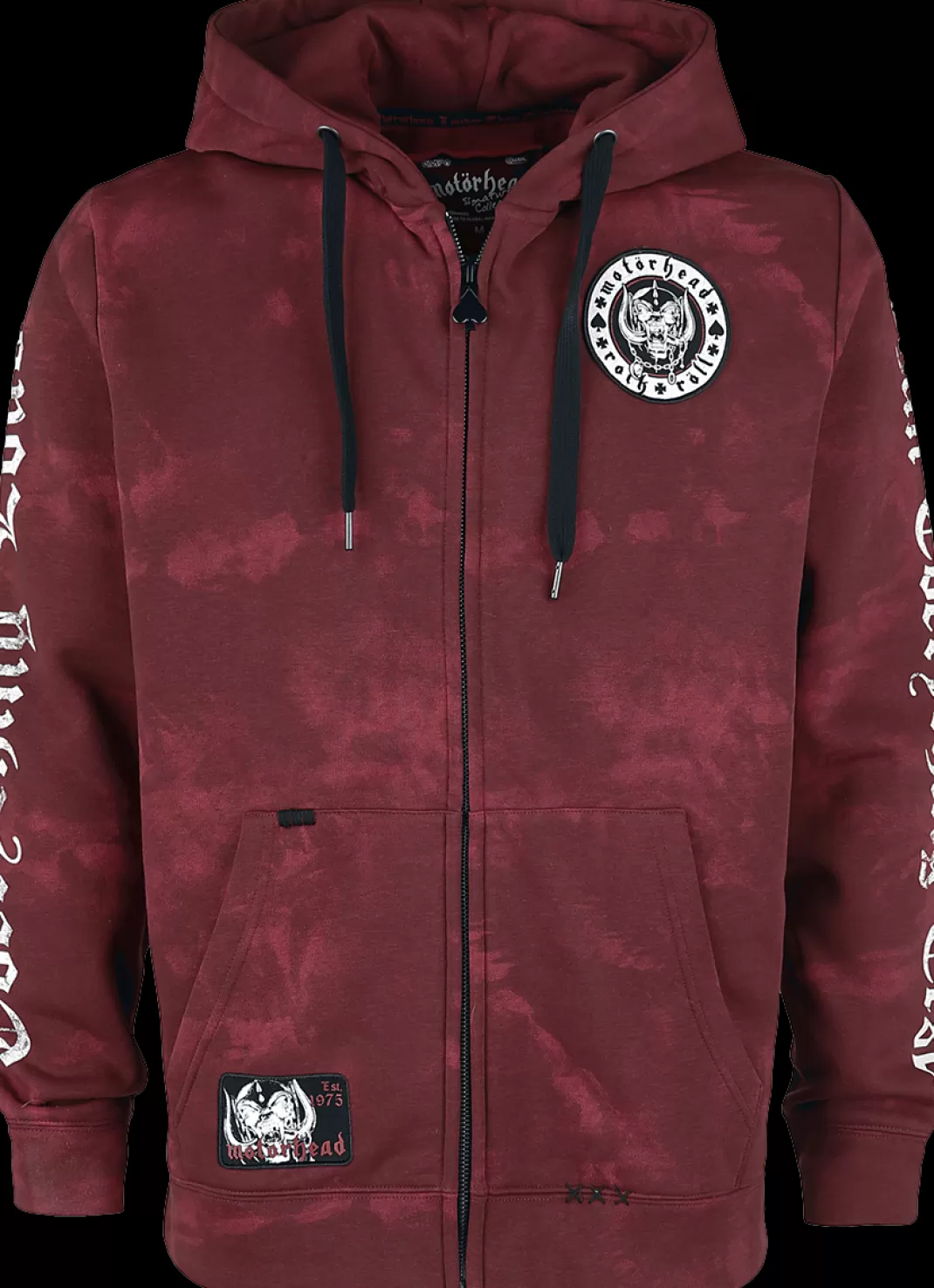 Men Motörhead Emp Signature Collection Hooded Zip Red By Motorhead
