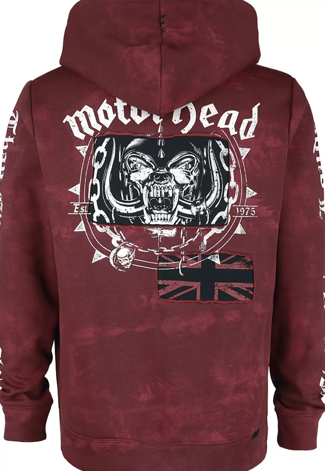 Men Motörhead Emp Signature Collection Hooded Zip Red By Motorhead