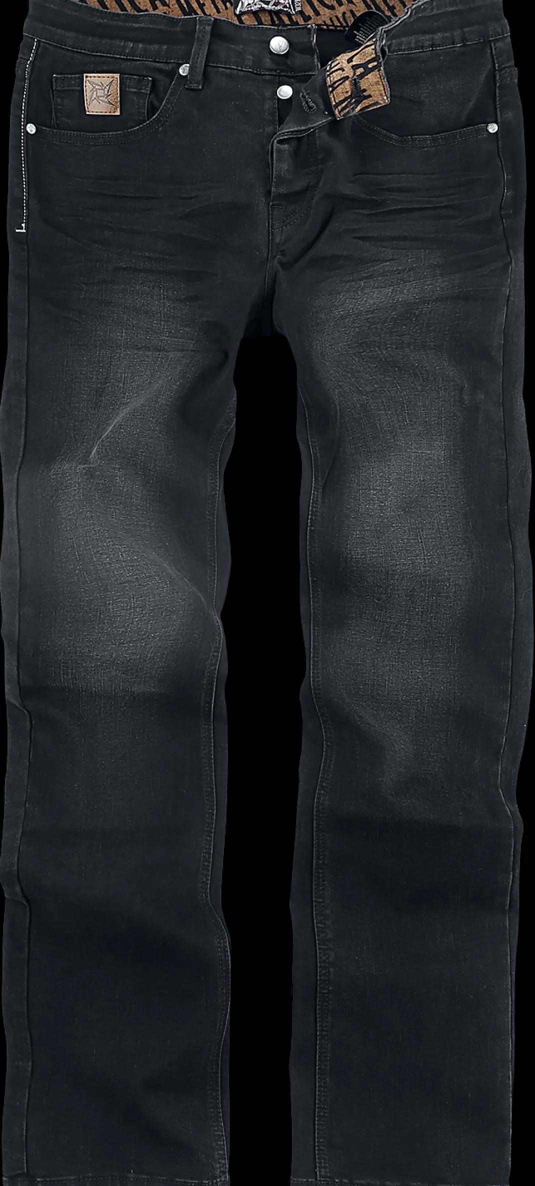 Men Metallica Emp Signature Collection Jeans Black By