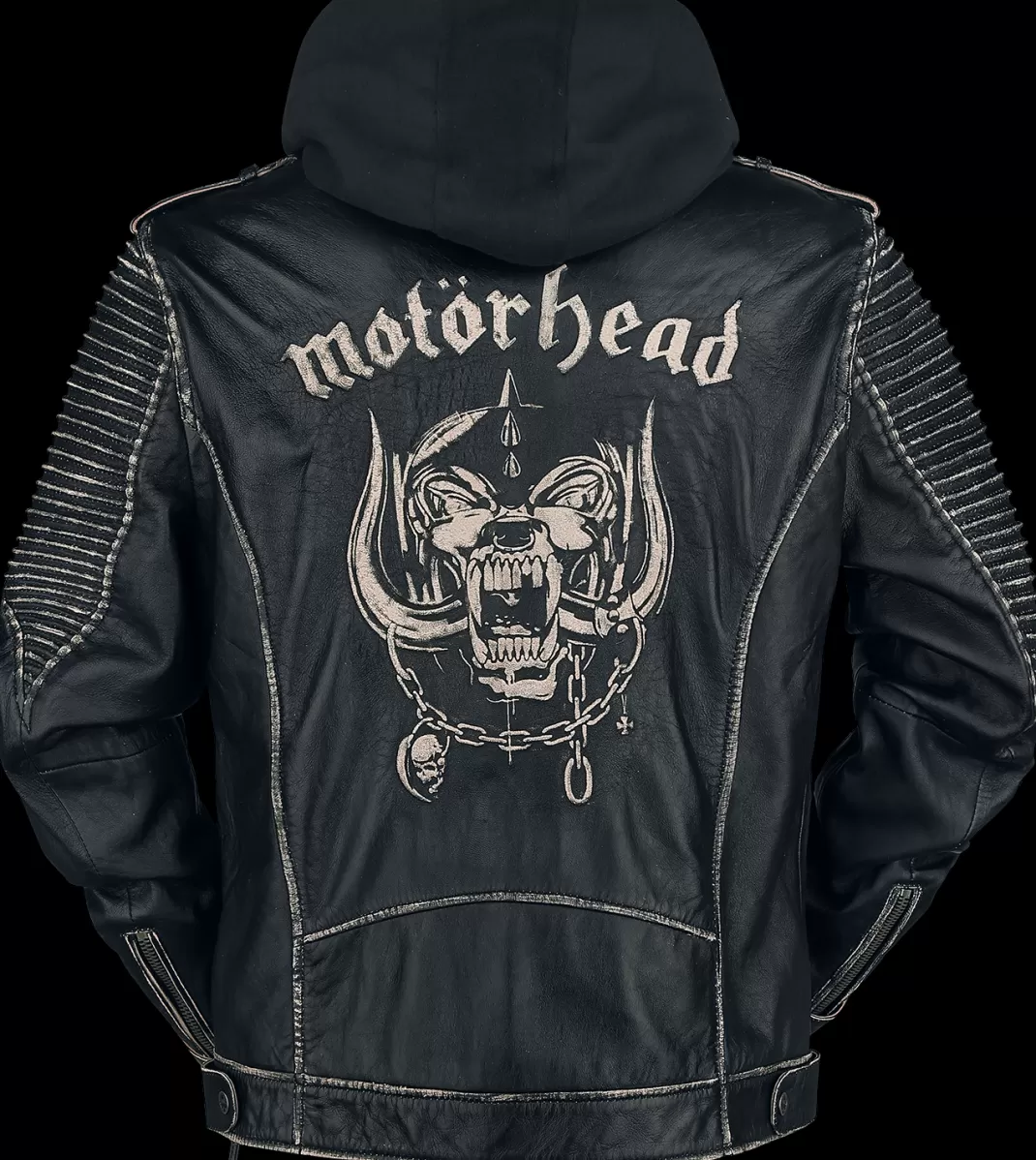 Men Motörhead Emp Signature Collection Leather Jacket Black By Motorhead