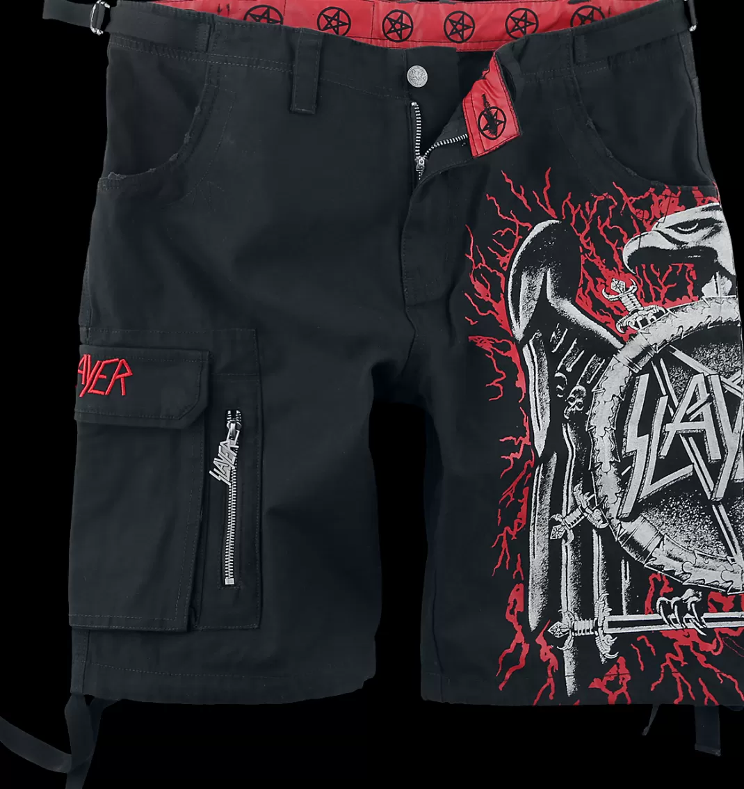 Men Slayer Emp Signature Collection Shorts Black By