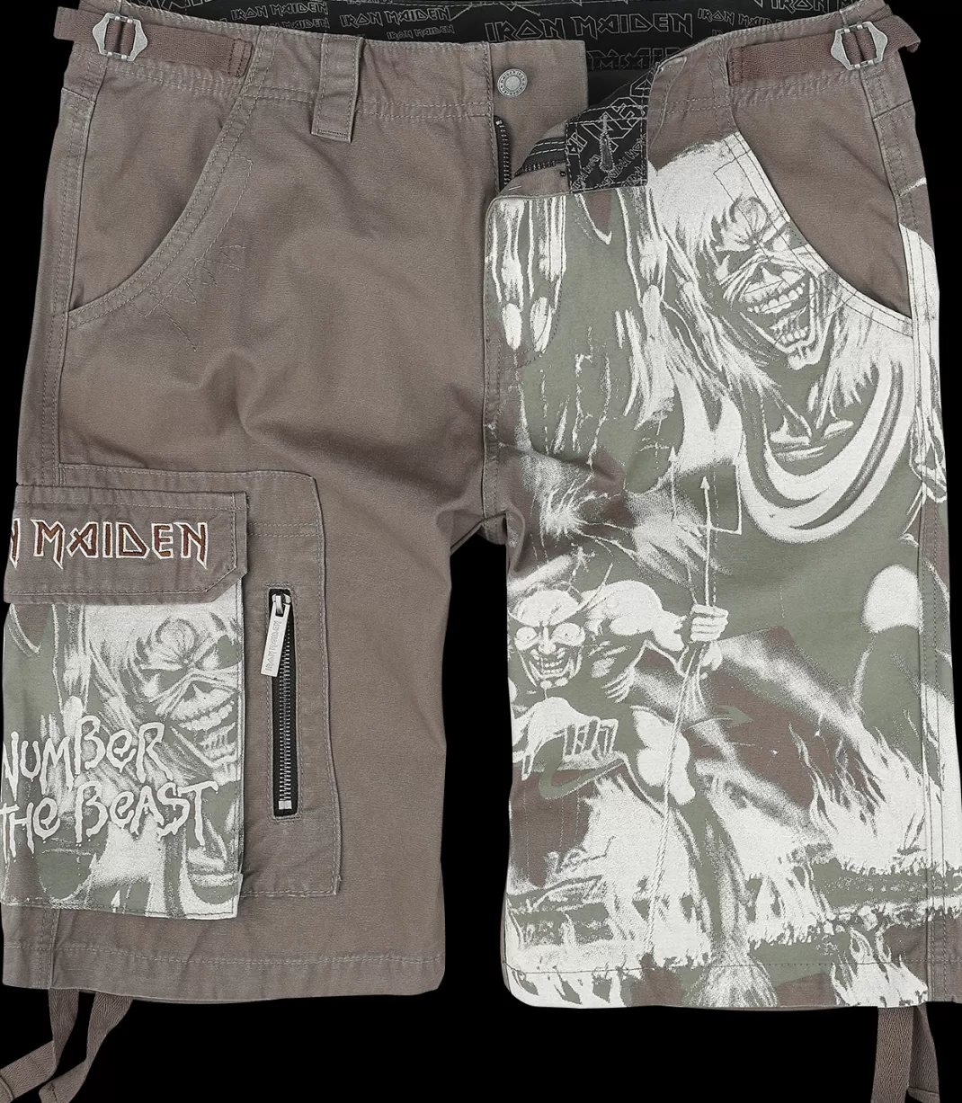 Men Iron Maiden Emp Signature Collection Shorts Khaki By