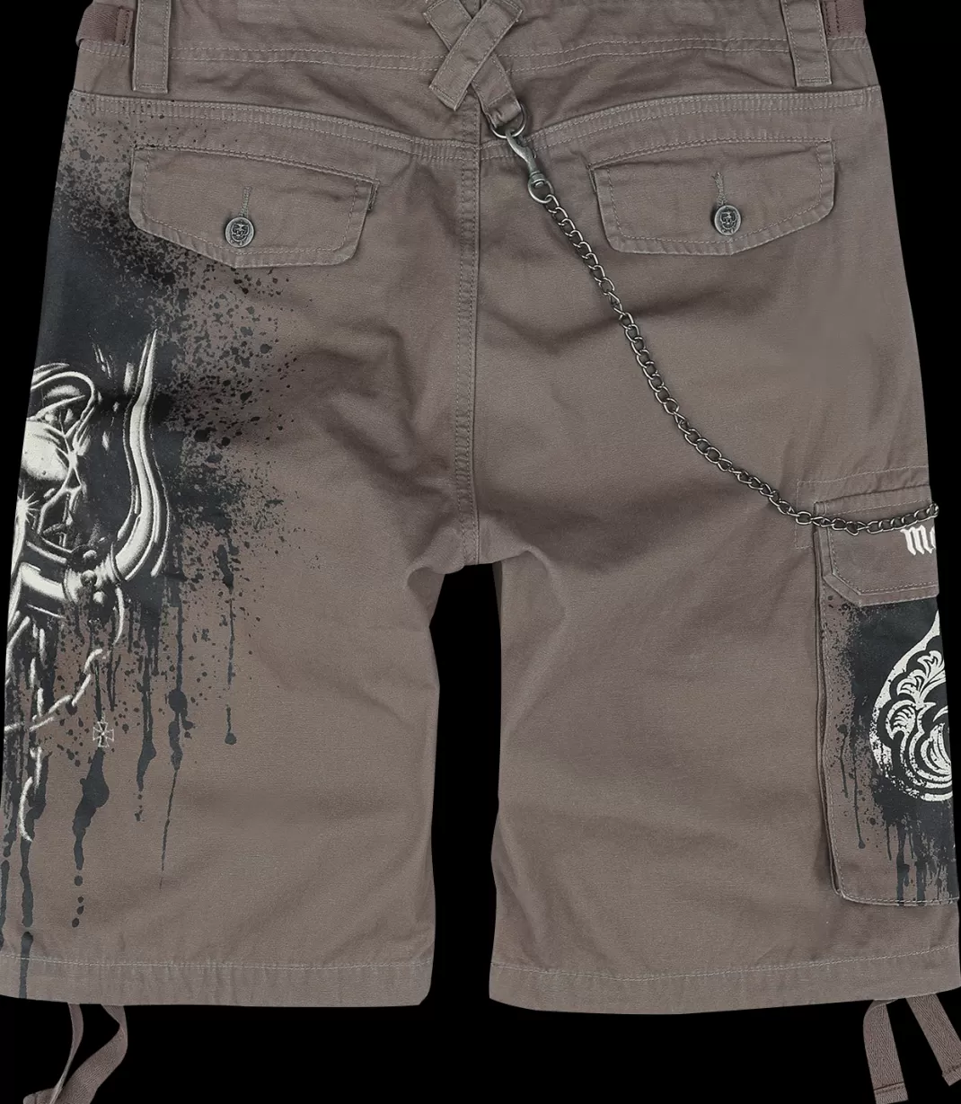 Men Motörhead Emp Signature Collection Shorts Khaki By Motorhead