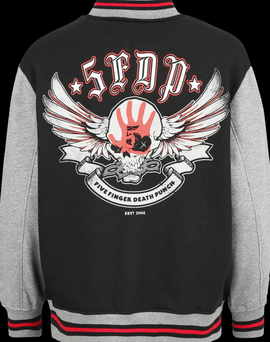 Emp Signature Collection Varsity Jacket Black/Mottled Grey By^Five Finger Death Punch Online