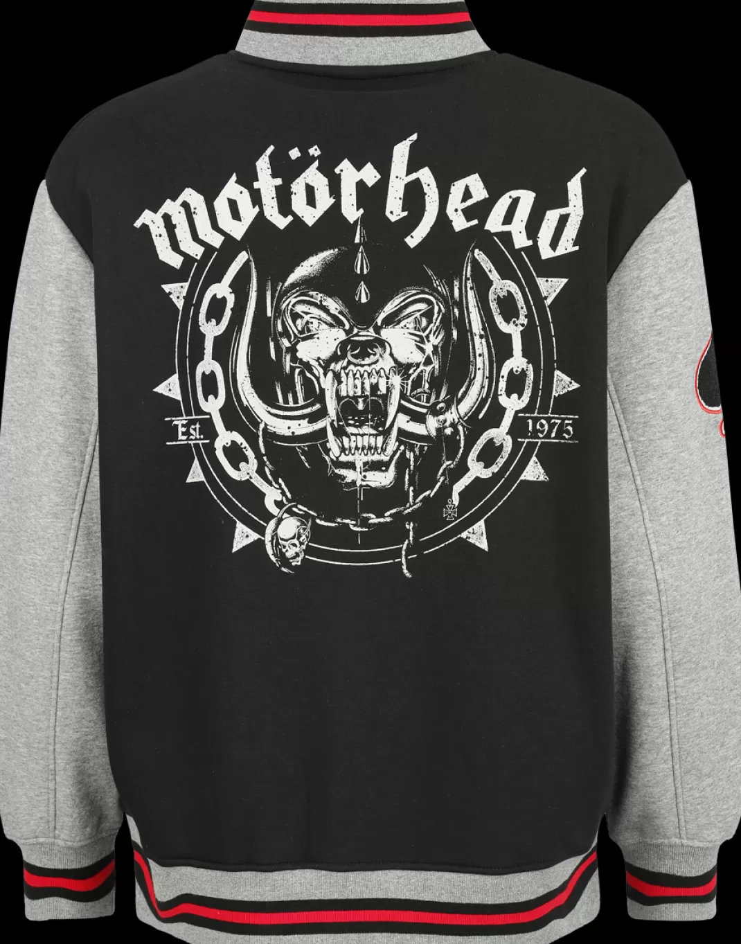 Emp Signature Collection Varsity Jacket Black/Mottled Grey By Motorhead^Motörhead Flash Sale