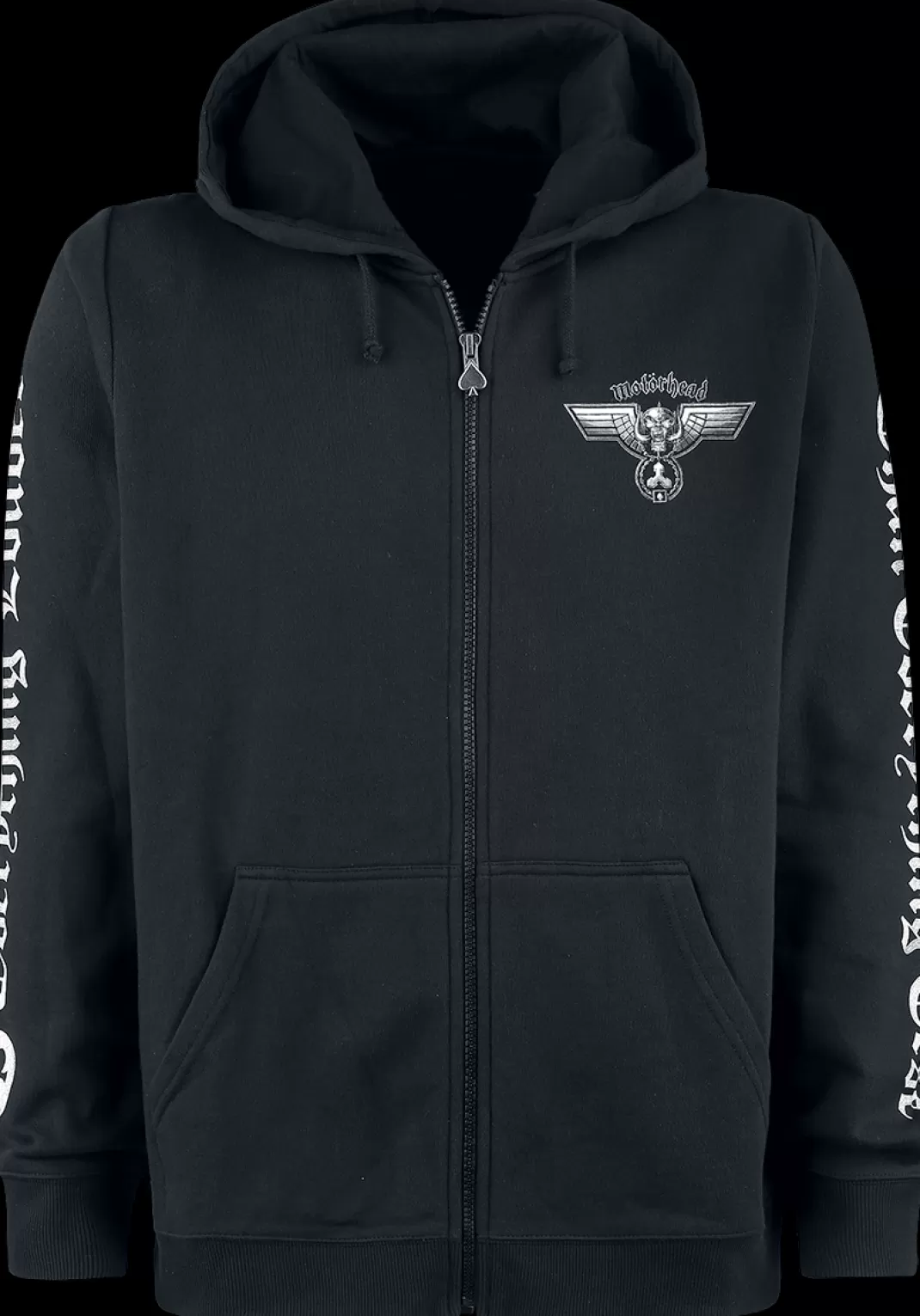 Men Motörhead England Hooded Zip Black By Motorhead