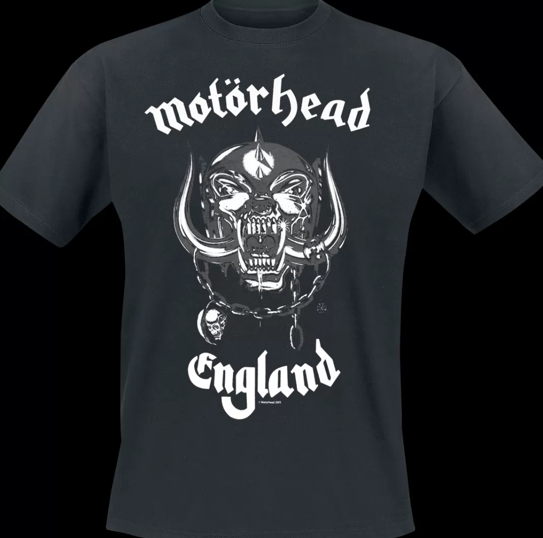 Men Motörhead England T-Shirt Black By Motorhead