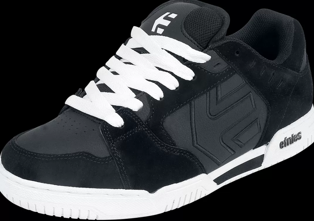 Men Etnies Faze Sneakers Black-White By