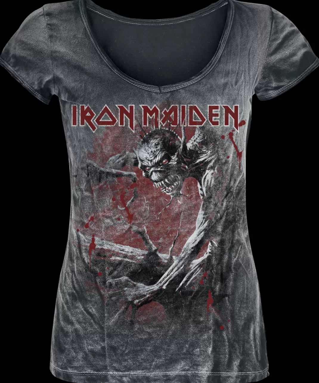 Fear Of The Dark Vintage T-Shirt Black-Used Look By^Iron Maiden Best