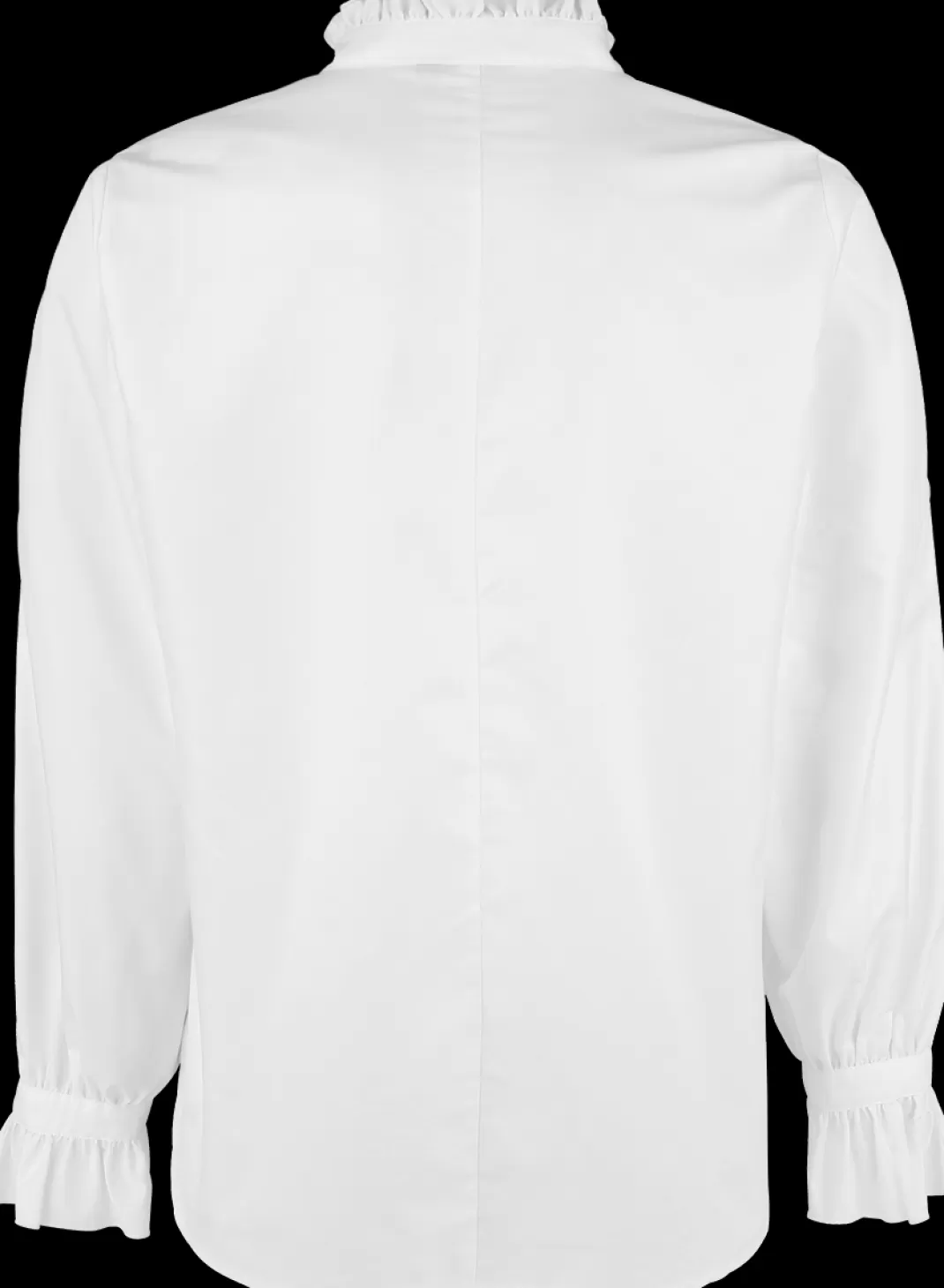 Men Banned Frilled Shirt With Lacing Longsleeve White By Alternative