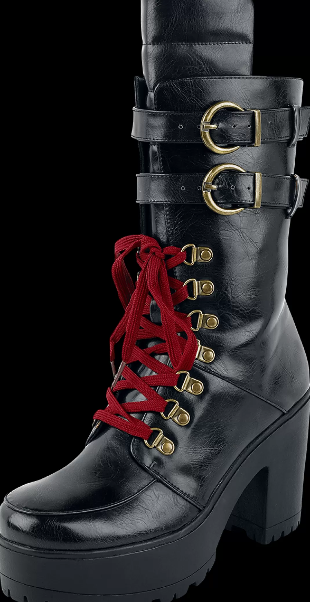 2 - Harley Quinn Laced Boots Black-Brown By^Suicide Squad Fashion