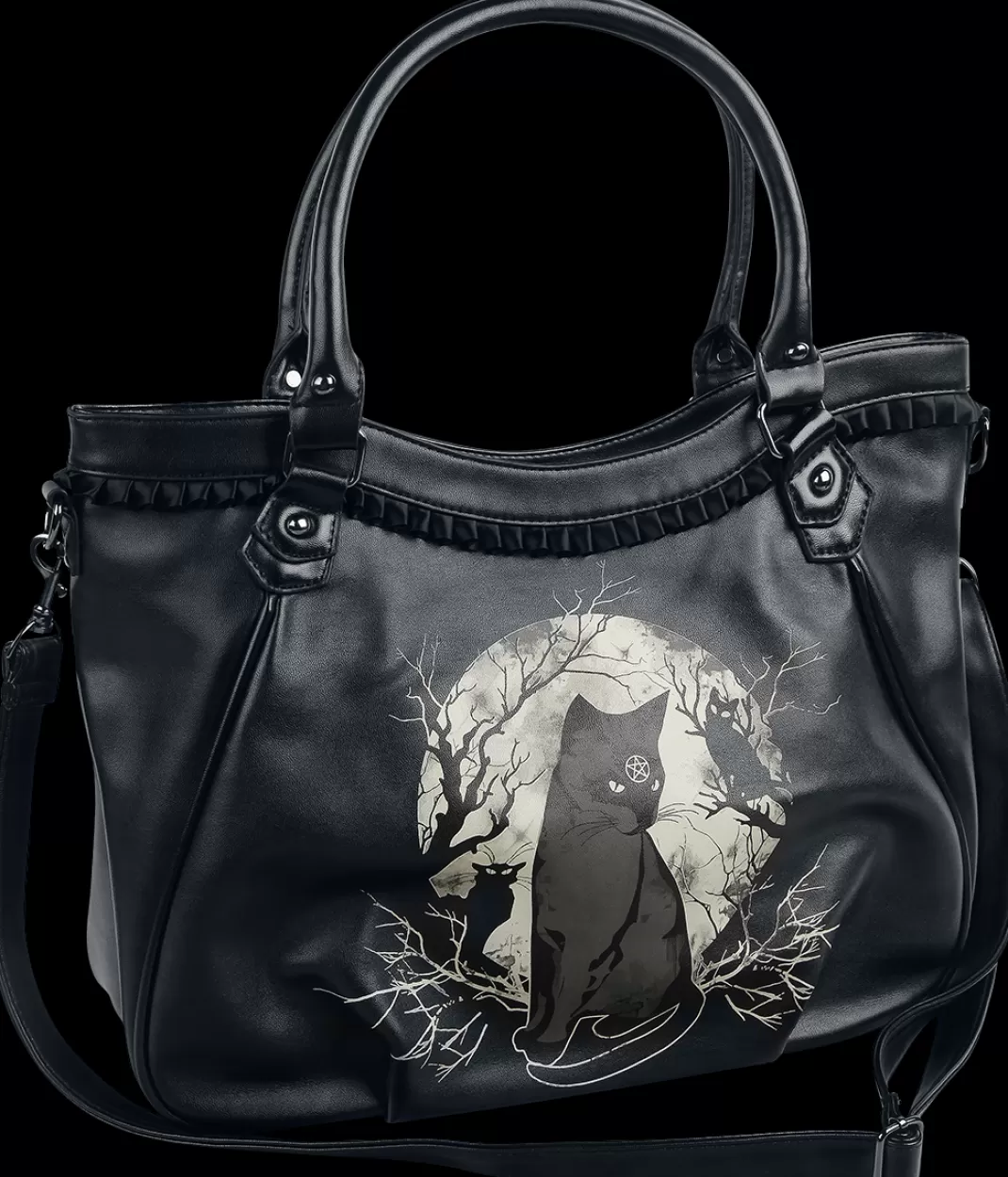 Hecate In Full Moon Handbag Black-White By Alternative^Banned Online