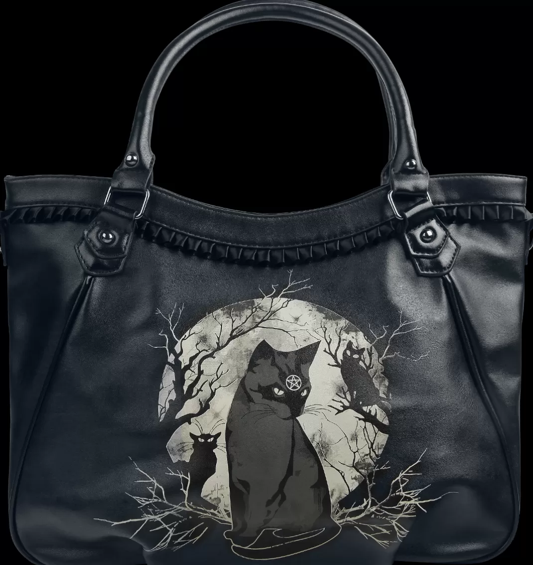 Hecate In Full Moon Handbag Black-White By Alternative^Banned Online