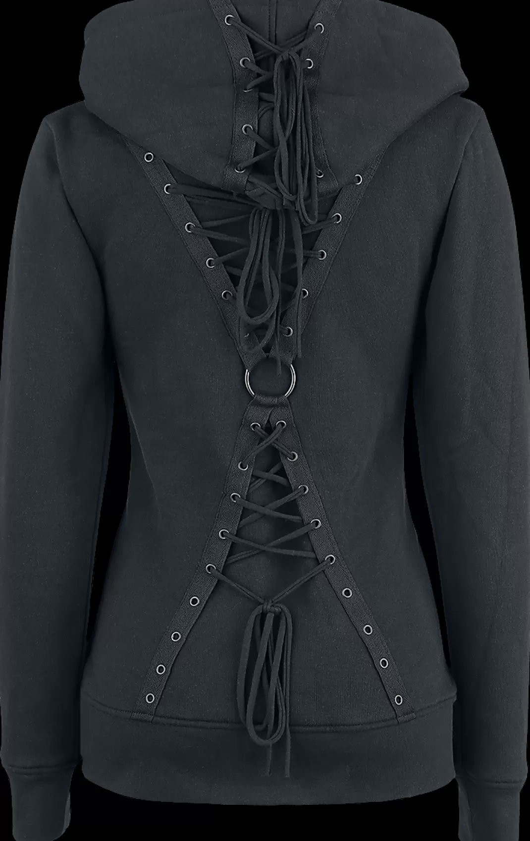 Hooded Zip Black By Gothicana By Emp^* Clearance