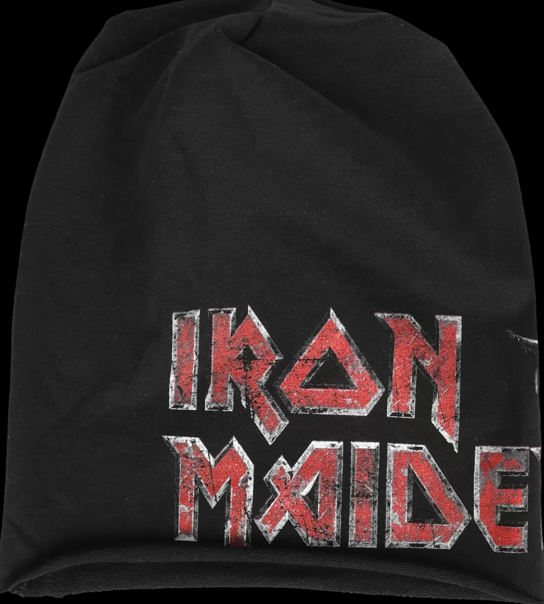 Men Iron Maiden Beanie Black By