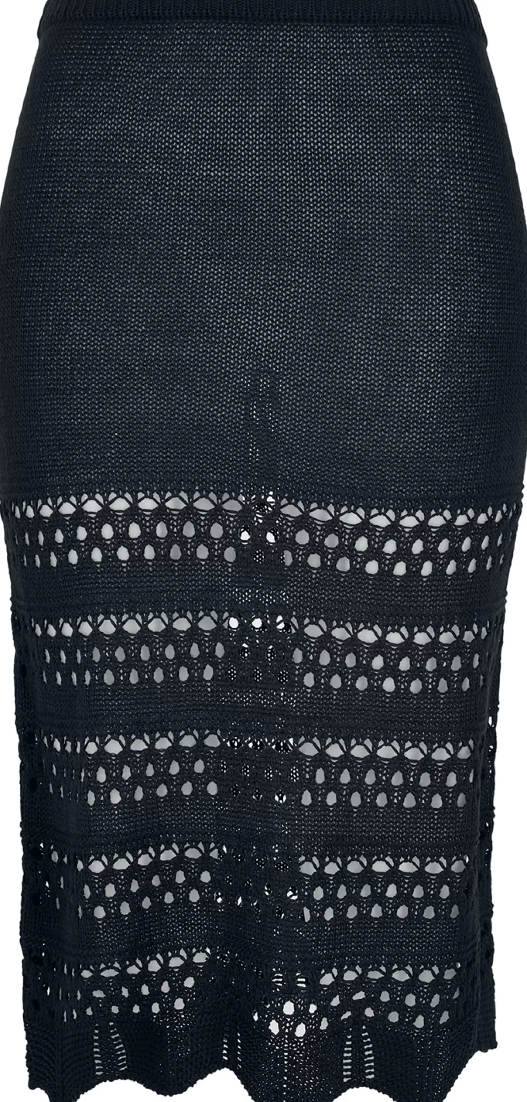 Ladies' 3/4 Crochet Knit Skirt Long Skirt Black By^Urban Classics Online