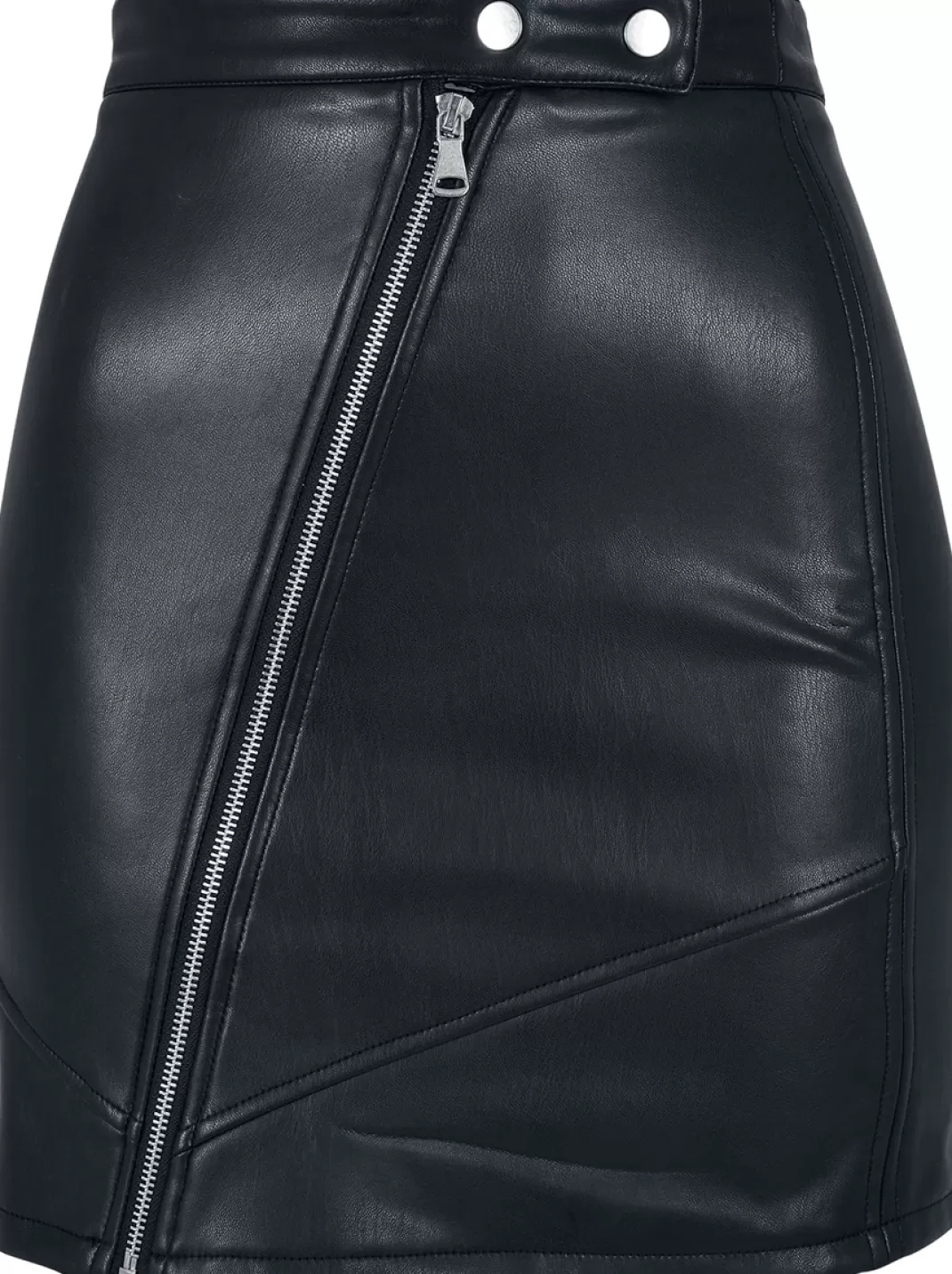 Ladies' Faux-Leather Biker Skirt Short Skirt Black By^Urban Classics Discount