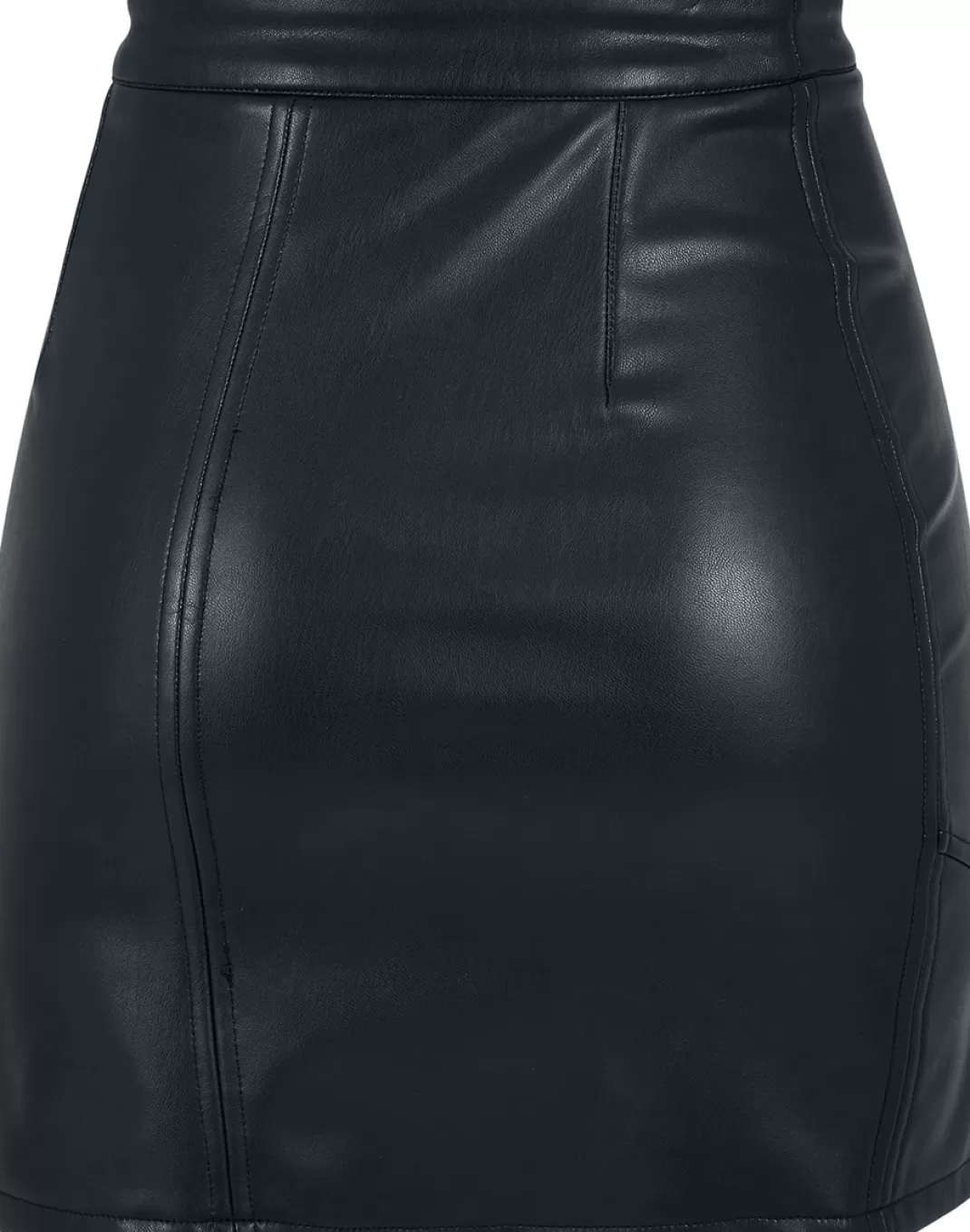Ladies' Faux-Leather Biker Skirt Short Skirt Black By^Urban Classics Discount