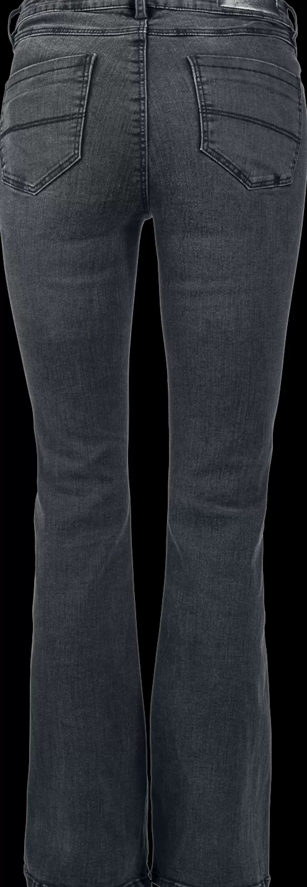 Ladies High Waist Flared Denim Trousers Jeans Black By^Urban Classics Best Sale