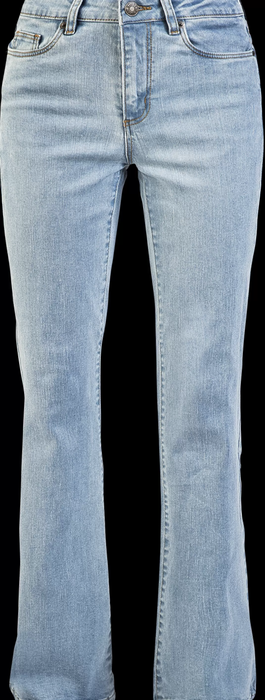 Ladies High Waist Flared Denim Trousers Jeans Blue By^Urban Classics Discount