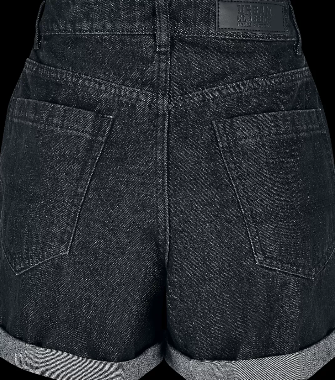 Ladies' High-Waist Boyfriend Shorts Hot Pants Black By^Urban Classics Store