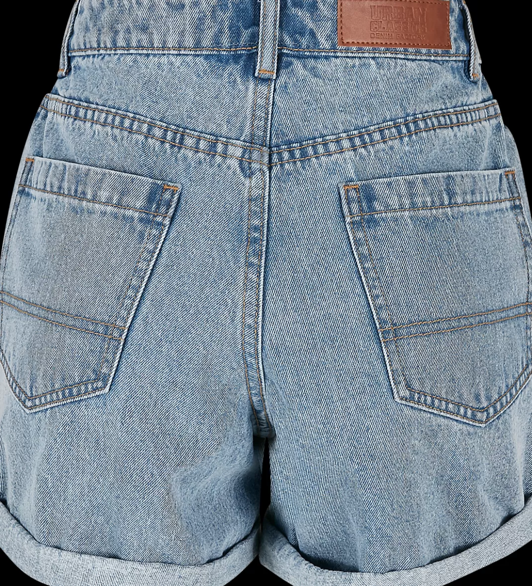 Ladies' High-Waist Boyfriend Shorts Hot Pants Blue By^Urban Classics Fashion